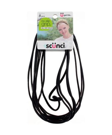 Scunci No-Slip Grip Headwraps  Black  8 ct.