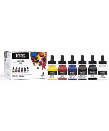 Liquitex Professional Acrylic Ink 1-oz (30ml) Essential Color Set - Set of 6 - Buy Online on SooperMarket.com