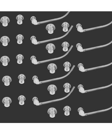 Hiibaby 30 pcs Ear Plug with 10 Tubes Resound BTE Hearing Enhancer Fitting Eartips Domes (Size S M L)