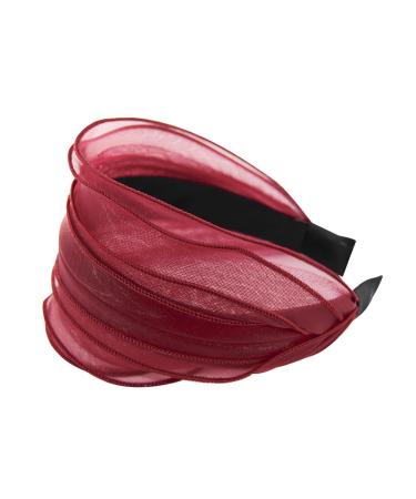 axy Wide Headband in Fashionable Design Headband Vintage Hair Accessories Women's Headband HRM2 (Red)