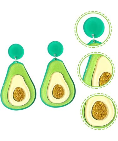 Abaodam 4 Pairs Avocado Earrings Avocado Gifts Avacado Bridal Earrings for Wedding Fashion Earrings for Women Sushi Go Drop Earrings Avocados Accessories Acrylic Miss Personality - Buy Online on SooperMarket.com