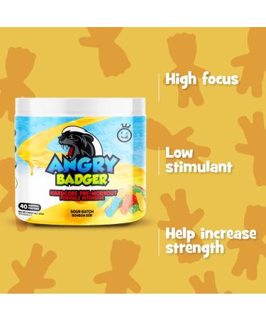 Yummy Sports Pre-Workout Powder - Workout Supplements Powder for Clean Energy Boost and Focus - Preworkout Energy Drink Powder for Women & Men - 300gm 40 Servings - Sour Batch - Buy Online on SooperMarket.com