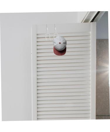 PLAFOPE 4pcs Hat Hooks Wall Hanger Wall Mount Towel Rack Door Hanger Wall Hook Iron Coat White 19X9X5CM White - Buy Online on SooperMarket.com
