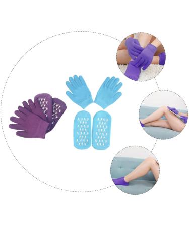 Mikinona 2 Sets Hand and Foot Care Set Moisturizing Gloves Gel Socks Spa Socks Dry Hands Gloves Hydrating Socks Dry Cracked Hands Gloves Moisturizing Mitten Moisturizing Socks Vegetable Gel - Buy Online on SooperMarket.com