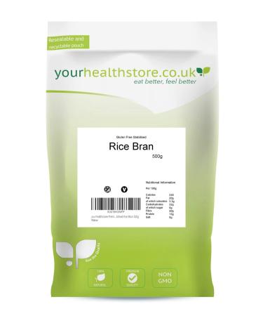 yourhealthstore Premium Gluten Free Non GMO Stabilised Rice Bran 500g