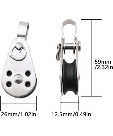 2pcs Stainless Steel Nylon Pulley Marine Pulley Blocks - Boat & Kayak Accessories - Buy Online on SooperMarket.com
