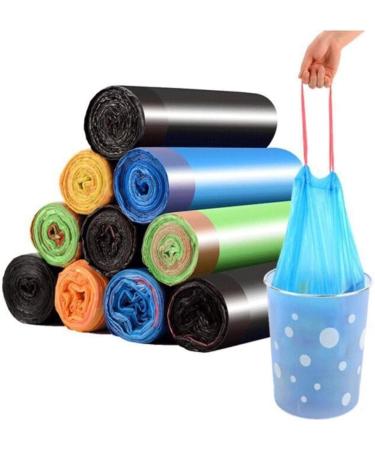 Garbage Bag Household Portable Thickened Large Vest Drawstring Closed Kitchen Black Plastic Garbage Bag Caisesuiji 1juan - Buy Online on SooperMarket.com