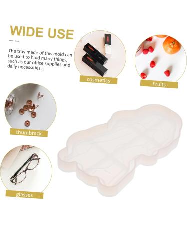 STOBOK 3 Pcs Tray Silicone Mold Silicone Molds Epoxy Resin Tray Mold Silicone Plate Mould Manual Cake Mold Whitex3pcs 16.1X8.5CMx3pcs - Buy Online on SooperMarket.com