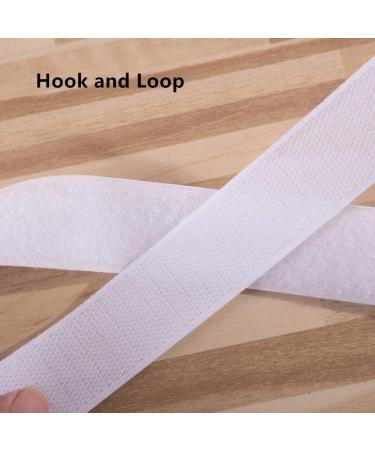Sew on Hook and Loop Tape 3/4 Inch Non-Adhesive Sticky Back - 16.4FT White Nylon Fastener Tape for DIY Crafts - Buy Online on SooperMarket.com