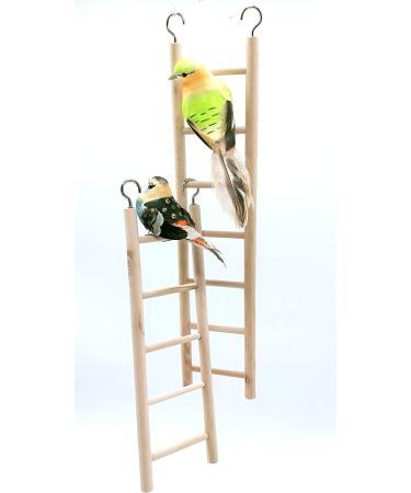 Wooden Bird Parrot Cage Climbing Ladder Toy - 2pcs (5 Step & 7 Step) - Buy Online on SooperMarket.com