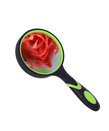 Magnifying Glass Jiasoval 10X Handheld Reading Magnifier with Non-Slip Soft Rubber Handle 75mm Magnifying Lens (Green)