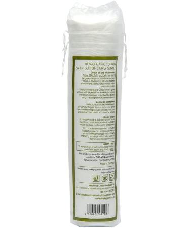 Simply Gentle Organic Cotton Pads Dual sided - Sealed Edges - Low Lint - 100% Organic Cotton Wool 100 Count (Pack of 6) - Buy Online on SooperMarket.com