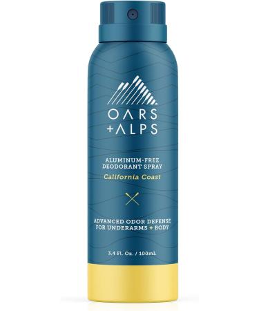 Oars + Alps Aluminum-Free Deodorant Spray Travel Size California Coast and Fresh Ocean Splash Bundle - Buy Online on SooperMarket.com