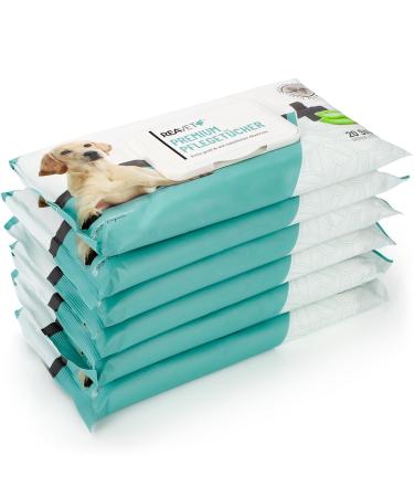 Reavet care cloths dog cat i travel size 120 pieces i 6 x 20stk.I xxl wet wipes extra large & hypoallergenic I cleaning towels wiping towels for buttocks paws eyes & ears 120 pieces travel package