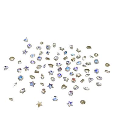 Multi-Shape Nail Rhinestones Decoration Art Accessories Jewelry Diamond 3D Tips Glass Crystal Pendant Ornaments Manicure Nail Art Stickers Decals Flower Supplies Kit Polish Jewels Tools Accessories moonlight color