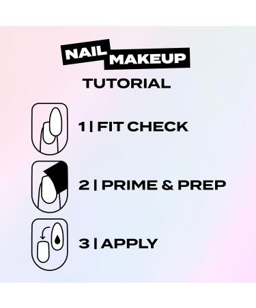 Hard Candy Press On Nails Fire Red | Short Round Fake Nails Gel-Like Shine | 30 Nail Kit with Glue & Reusable Case | Pack of 24 - Buy Online on SooperMarket.com