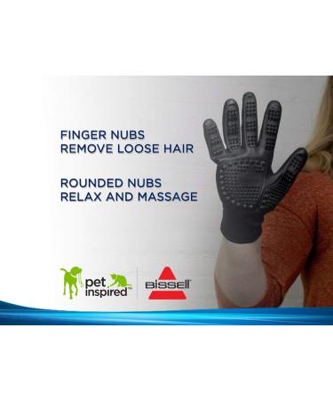 BISSELL De-Shedding Grooming Gloves for Pets - 1 Pair, Medium Size - Ideal for Dogs, Cats, Long and Short Hair - Effective Pet Hair Removal - Buy Online on SooperMarket.com