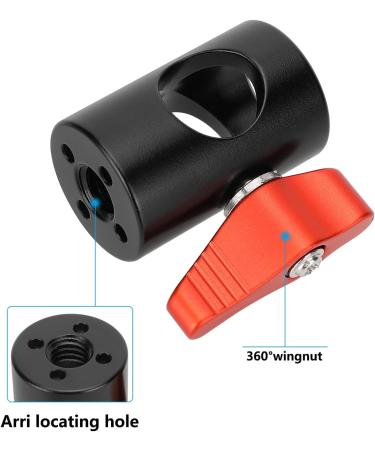 CAMVATE Light Stand Head Adapter with ARRI 3/8 -16 Thread Hole and 4 Locating Hole - Red | 3113 - Buy Online on SooperMarket.com