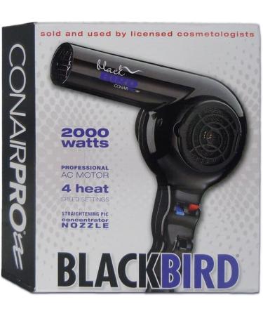 Conair BB075W Pro Blackbird Hair Dryer 2000 Watt - Professional Salon Quality - Buy Online on SooperMarket.com