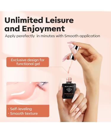 Modelones Pink Builder Gel - 15ml UV Hard Gel for Nail Extensions & Strengthening | Ideal for Gel Nails Art - Buy Online on SooperMarket.com