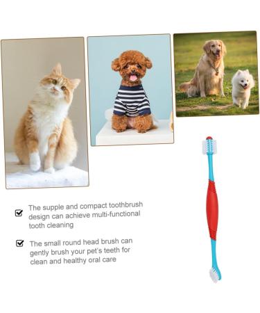 Angoily 4pcs Dual-head Pet Household Puppy Tools Teeth Manual Cleaners for Double-end Convenient Tooth - Buy Online on SooperMarket.com