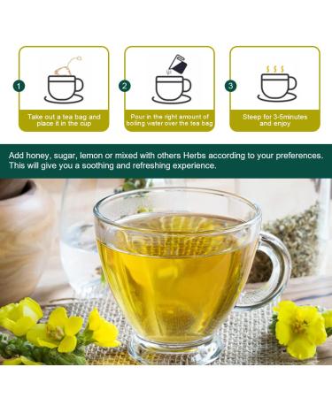 Mullein Leaf Tea Bags - Respiratory Support Herbal Tea | Caffeine-Free | 40 Tea Bags - Buy Online on SooperMarket.com
