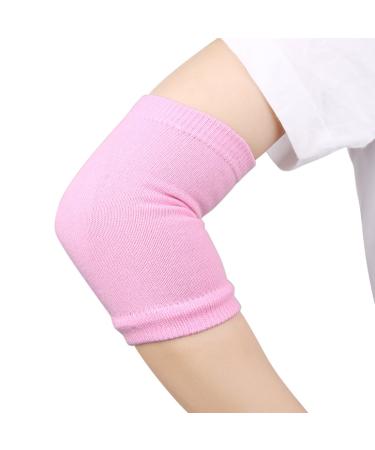 sourcingmap 1 Pair Elbow Gel Cover Sleeves Gloves Cracked Dry Skin Hand Care Soft Spa Moisturizing Exfoliating Stretchy Pink Gift Packs