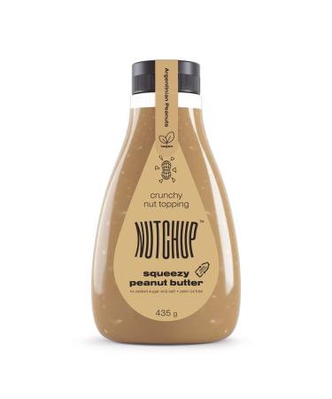 Nutchup |Peanut butter in a squeeze bottle |Delicious creamy nut covering peanut topping |Saess for pancakes waffles ice cream pizza |435g bottle crunchy