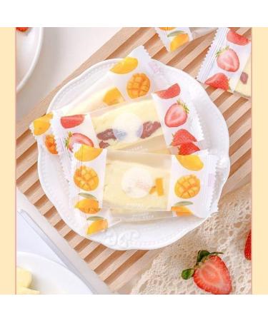 Mango Strawberry Kiwi milk cake candy Mixed flavor snacks sweet traditional handmade pastries soft waxy Nougat casual snacks snack dessert Happy candy gift snack pastry (100 packs) - Buy Online on SooperMarket.com