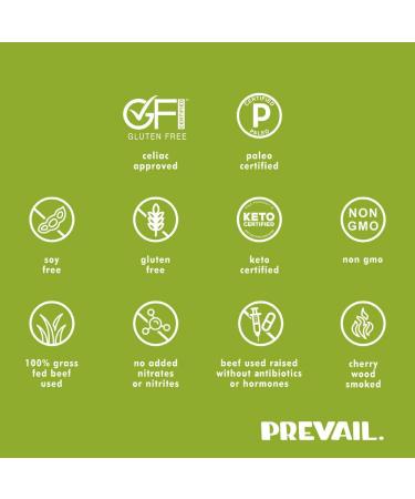 Prevail Grass Fed Beef Jerky 3 Pack | Low Sodium, Keto, Paleo | 12g Protein, Soy & Gluten-Free - Buy Online on SooperMarket.com