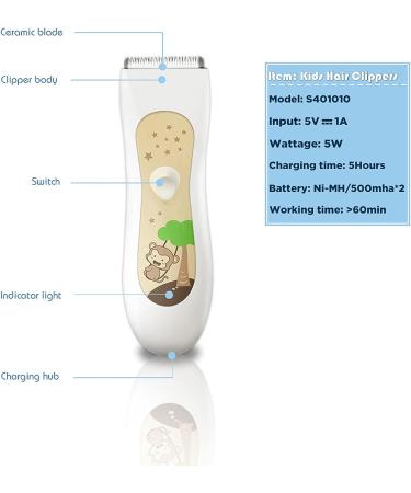 Hztyyier Quiet Baby Hair Trimmer - Waterproof Clipper for Kids, Home Use - Buy Online on SooperMarket.com