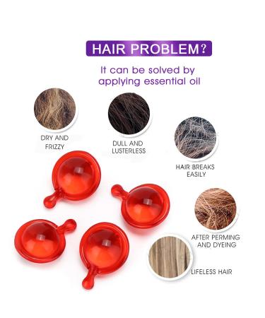 Hair Care Vitamin Capsules Serum - Moisturizing, Anti-Frizz, Repair Damage, Essential Oil Conditioner for Women (Purple) - Buy Online on SooperMarket.com