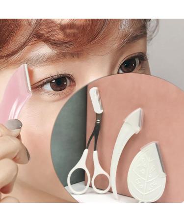 Professional Eyebrow Trimmer & Facial Razor for Women - Eyebrow Scissors with Accessories - T6E1 Bridal Scraper Comb in Rose - Buy Online on SooperMarket.com