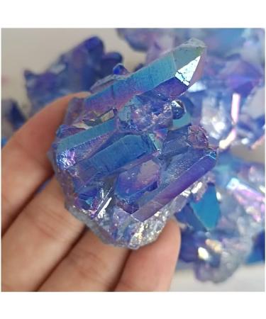 Crystal Cluster Quartz Titanium Aura Flower Natural Stones and Minerals Stone Decoration for Home Home Collections 180-200g - Buy Online on SooperMarket.com