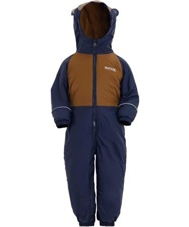 Regatta Children's Mudplay III Waterproof Insulated All-in-one Suit Size 12-18 Navy/Brown Tan - Buy Online on SooperMarket.com