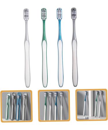 Eco-Friendly Kombiiuda Manual Toothbrush Set - 4 Reusable Men's Travel Brushes for Camping & Home - Buy Online on SooperMarket.com