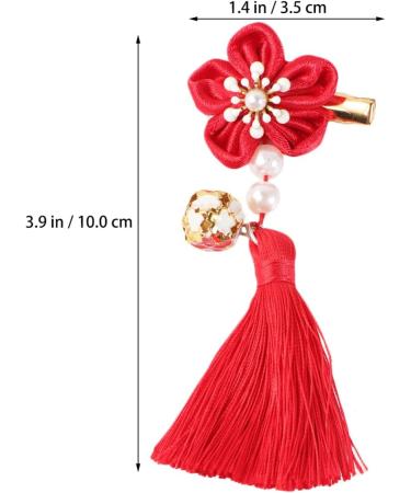 ABOOFAN 3 Pairs Bows Hair Clips Hair Clips for Bows Kids Barrettes for Hair Chinese New Year Hair Clips New Year Bobby Pin Girl Barrettes Clip Chinese Style Hairpin Candy Bag Child Tassel - Buy Online on SooperMarket.com
