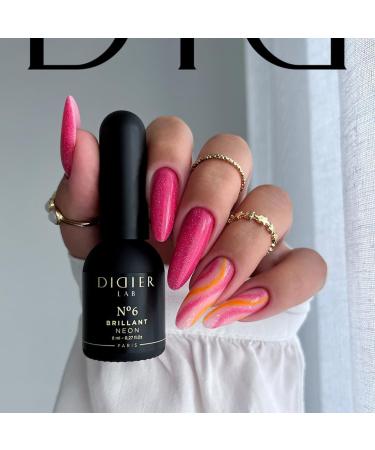 Didier Lab - Premium UV Gel Nail Polish - Brillant Neon No6- Gel Nail Varnish - Nail Art - Long-Lasting High Gloss Wear - Gel Nail Polish - Gel Nails - Glitter Gel Nail Polish - Rich Pigment - 8ml - Buy Online on SooperMarket.com