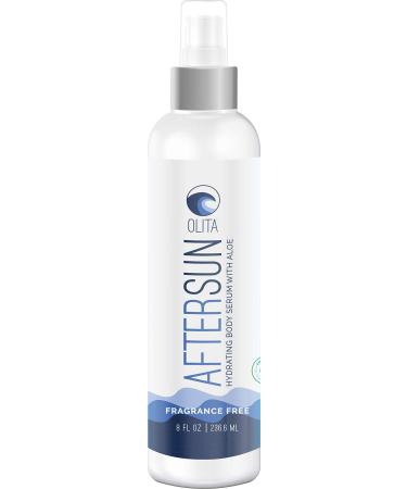 Olita AfterSun Body Serum - Fragrance Free - 8 oz - Hydrating Body Oil with Aloe Vera - All-Natural with Vitamin E - Cooling Sunburn Relief
