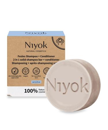 Natural Cosmetics 2-in-1 Solid Shampoo + Conditioner Bar Sensitive Formula 80g