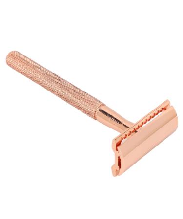 Premium Wet Razor Set for Men - Waterproof Safety Razor Tight & Clean Shave - Portable Metal Hair Blade Handle in Ros Gold - Perfect Gift for Him - Buy Online on SooperMarket.com