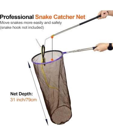 Snake Catcher Net Telescopic Pole for Reptile Grabber Rattle Snake Moving and Catching - Buy Online on SooperMarket.com