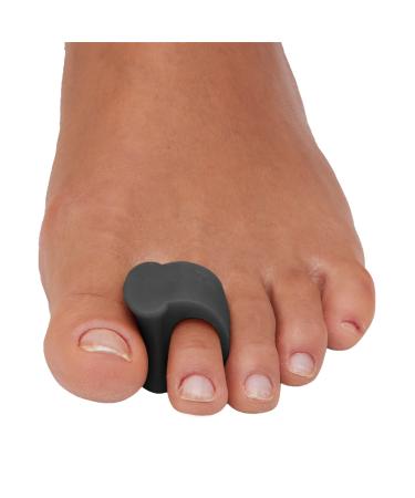 Zentoes gel toe spreader for overlapping toes bale toes alignment of the large toe correction and spacer 4 pieces (black)