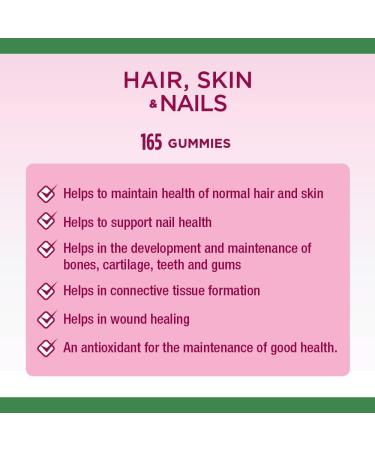 Nature's Bounty Hair Skin and Nails Gummies with Biotin Value Size 165 Naturally Strawberry Flavoured Gummies - Buy Online on SooperMarket.com