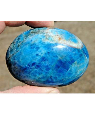 1 Apatite Gallet Palm Stone Crystal Therapy Worry Soap Specimen Reiki Full of Texture - Buy Online on SooperMarket.com