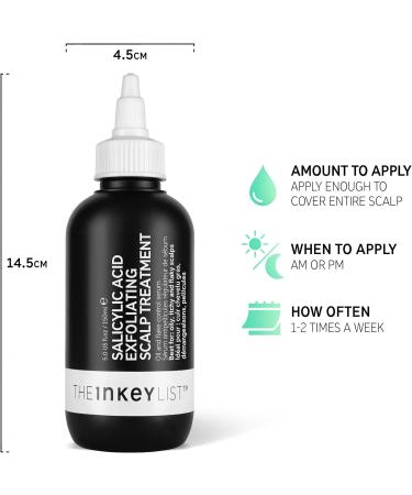 The INKEY List 2% Salicylic Acid Scalp Treatment - 150ml - Controls Oiliness, Reduces Flakes & Itchiness - Buy Online on SooperMarket.com
