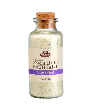 Fabulous Frannie Lavender Therapeuic Mineral Bath Salt - 7oz Made With Pure Essential Oil - Replenish and Restore
