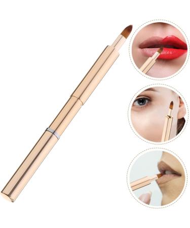 Mikinona Portable Lip Brush Lipstick Lip Brush for Women Makeup Brush for Women Lip for Women Lip Women Makeup Tools Lip Balm Applicator Lip Makeup Telescopic Lip Gloss Aluminum 13.40X0.90X0.90CM Golden - Buy Online on SooperMarket.com