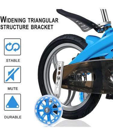 Houseen Kids Bike Training Wheels - 1 Pair LED Flash Mute Stabilisers for 12-20 Inch Boys & Girls Bikes - Buy Online on SooperMarket.com