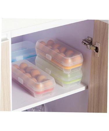 2pcs 10 Eggs Portable Refrigerator Clear Storage Bin with Lid Egg Holder Storage Box re-usable Green 24.5*10.5*7cm - Buy Online on SooperMarket.com
